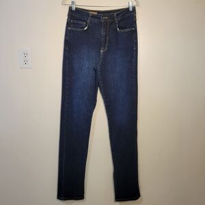 Pilcro (Women's 29) Skinny High-waist Ribcage Dark wash Slit Ankle Denim Jeans